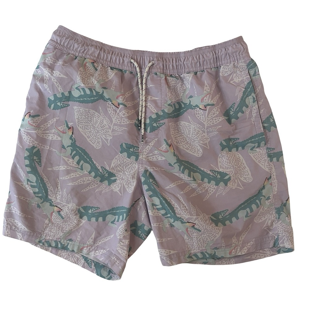 Original‎ Use Men's Size M Swim Trunks Lavender Purple Alligator Crocodile Beach